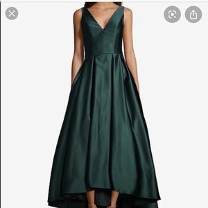 Betsy Adam v neck high low dress
